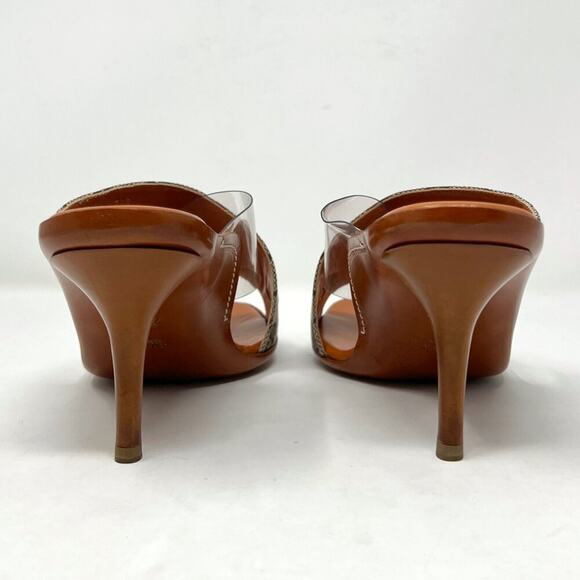 Gucci Monogram Canvas & PVC Slide Sandals – Size 7.5 - Picture 5 of 10